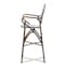 Baxton Studio Marguerite Grey and White Bamboo Style Bistro Stackable Bar Stool 150-8986 - alternate 5